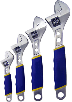 Adjustable Wrench Set 4pce Satin $52.00
